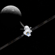 Artist’s impression of BepiColombo arriving at Mercury